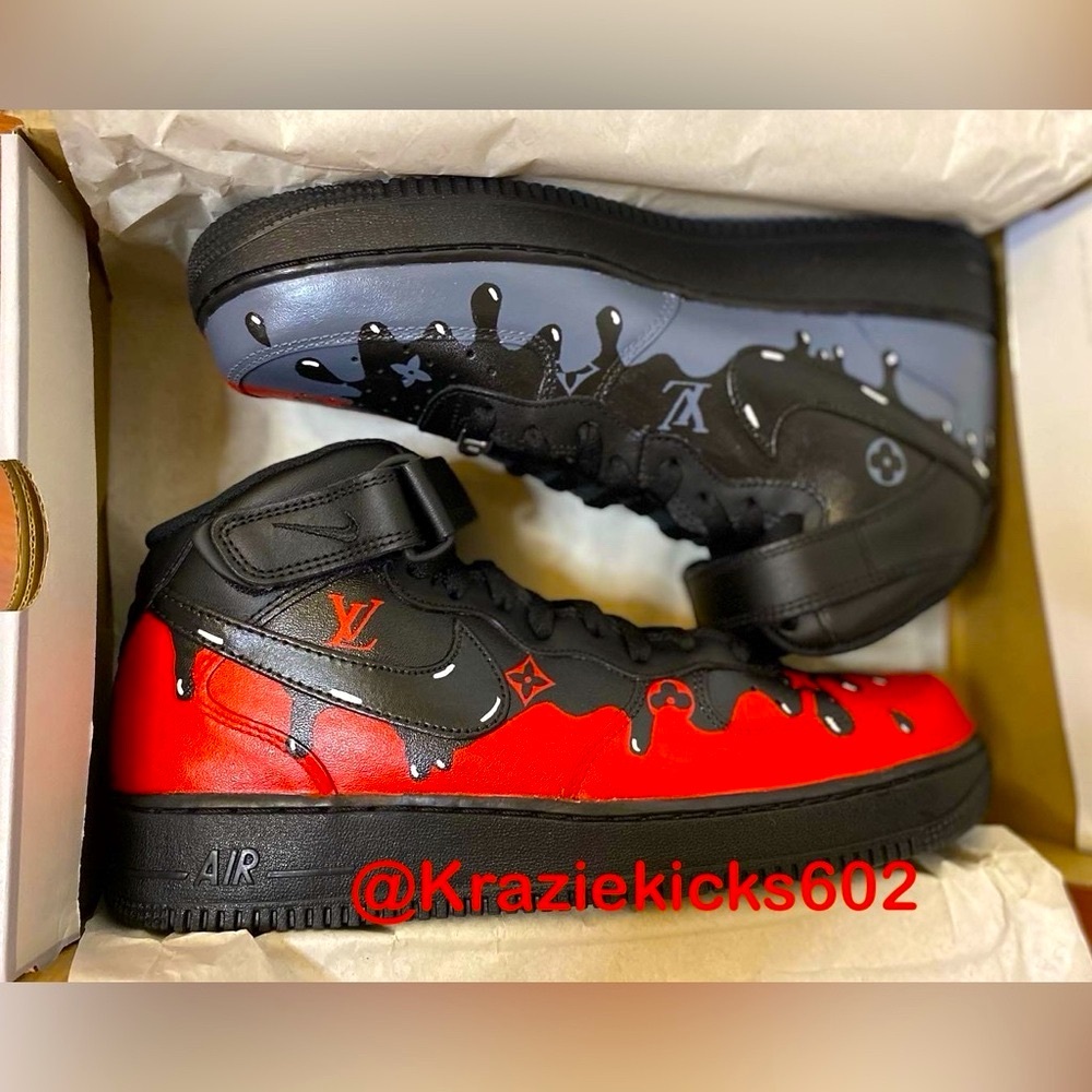 Custom Air Force 1 “half drips”